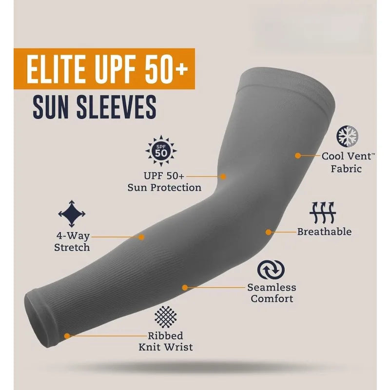 UPF 50+ Cooling Sun Arm Sleeves Set of 3 – Cycling & Running