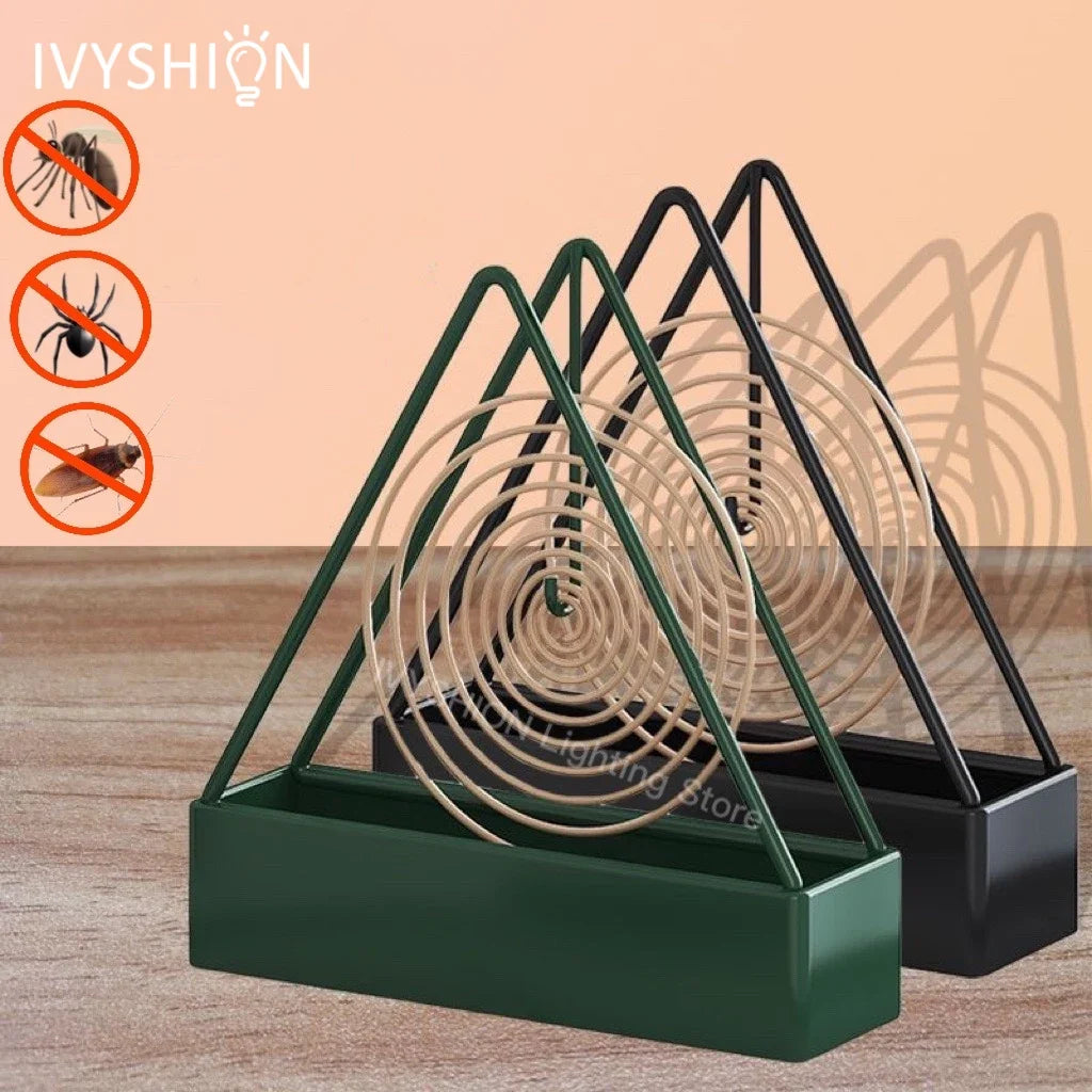 Wrought Iron Mosquito Coil Holder with Tray – Nordic Design