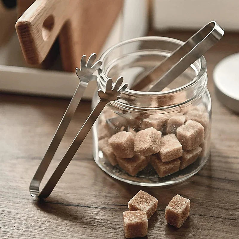 Stainless Steel Mini Food Clips – Sugar Cube & Dessert Tongs