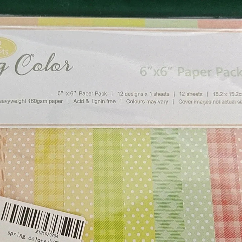 12-Sheet Spring Colors Craft Paper Pad – Scrapbooking & Origami