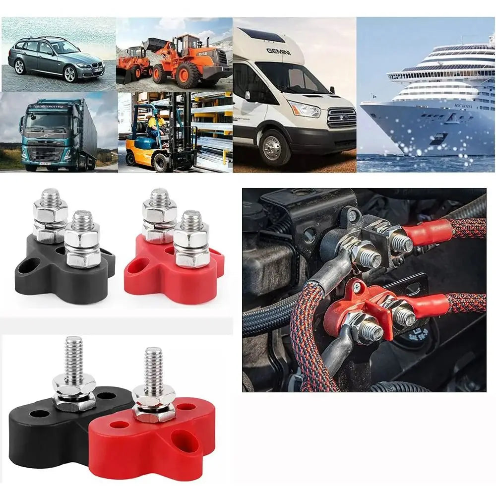 Car Truck RV Boat Bus Bar Terminal Block Battery Power Stud Junction