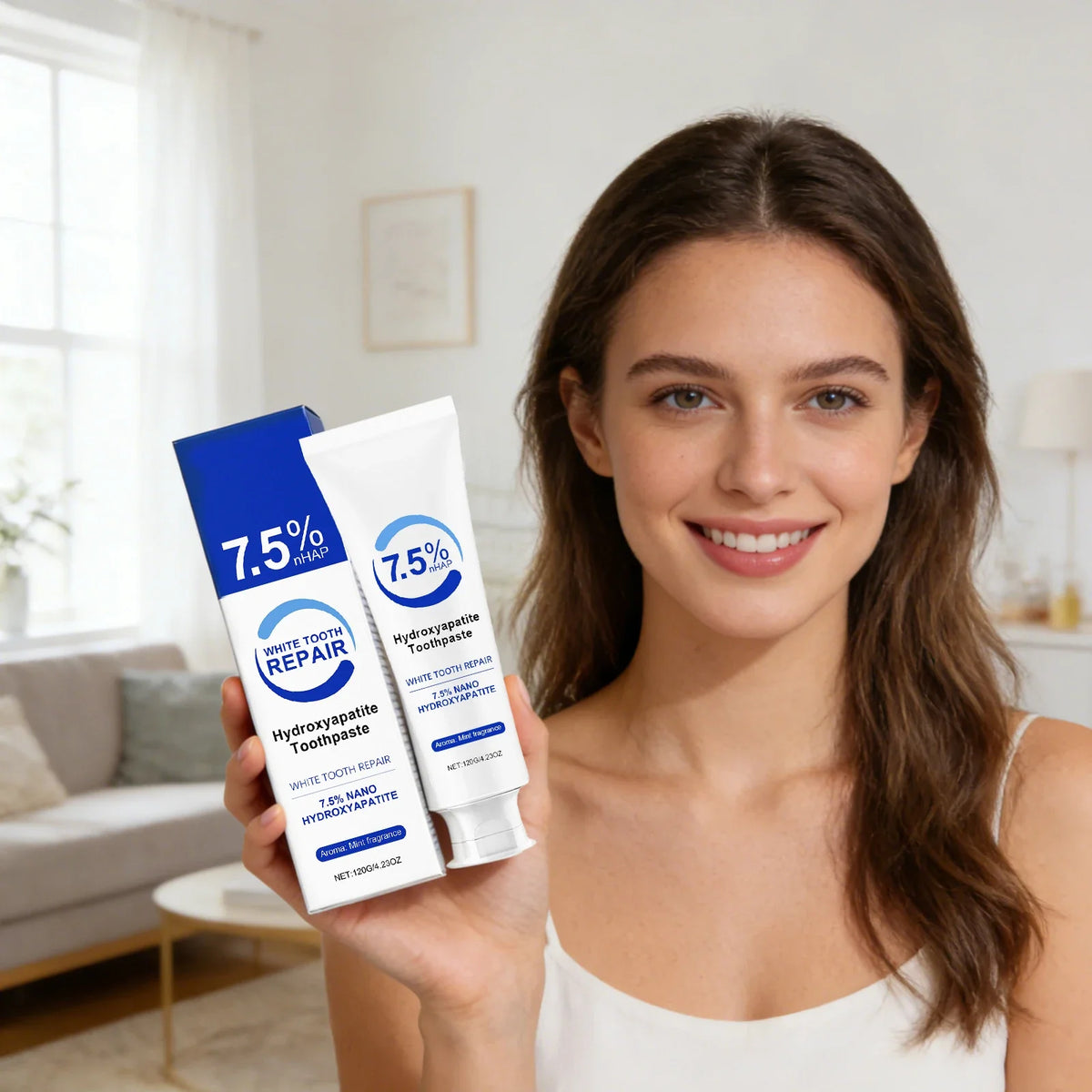 Peppermint Hydroxyapatite Toothpaste – Enamel & Gum Care 120g