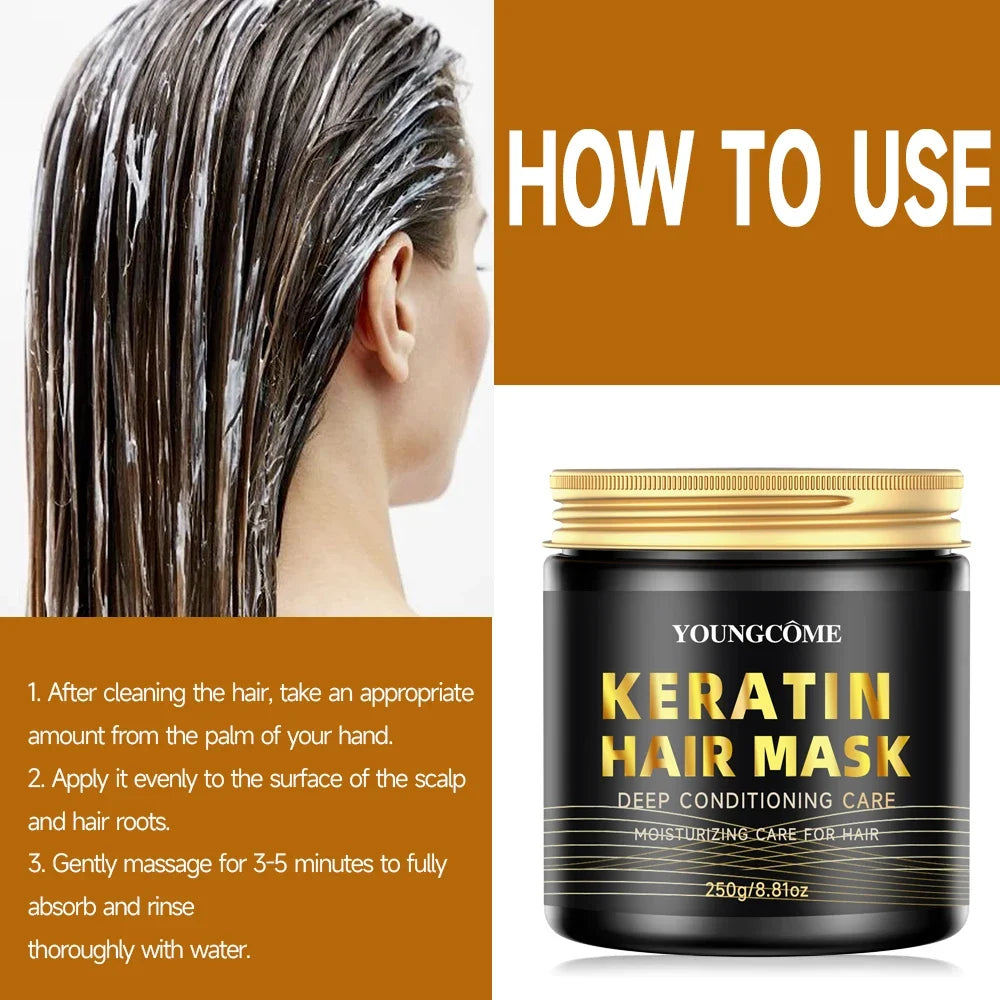 Collagen Keratin Hair Mask – Deep Moisture & Frizz Control 250g