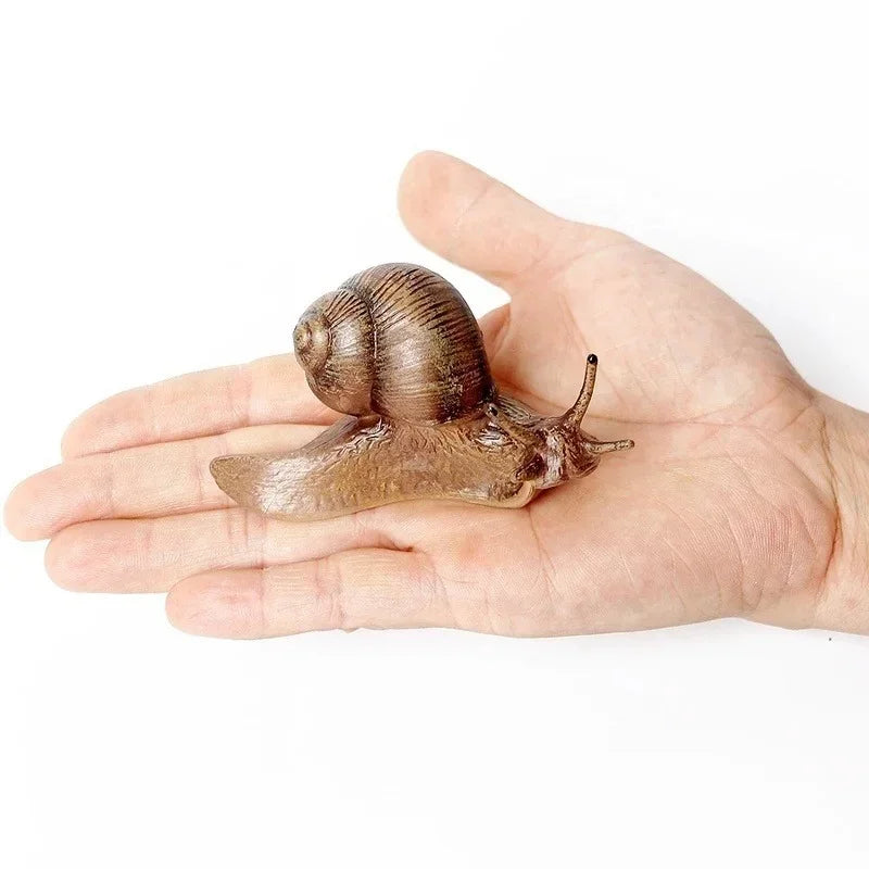 Realistic PVC Snail Animal Model | Kawaii Miniature Garden Decor