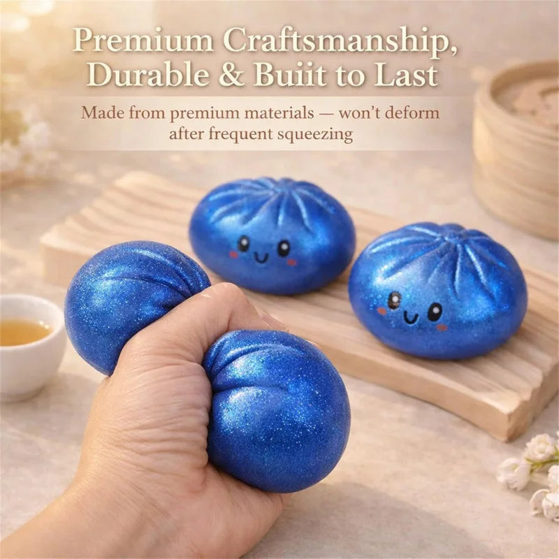 Glitter Dumpling Squishy Stress Relief Sensory Squeeze Toy