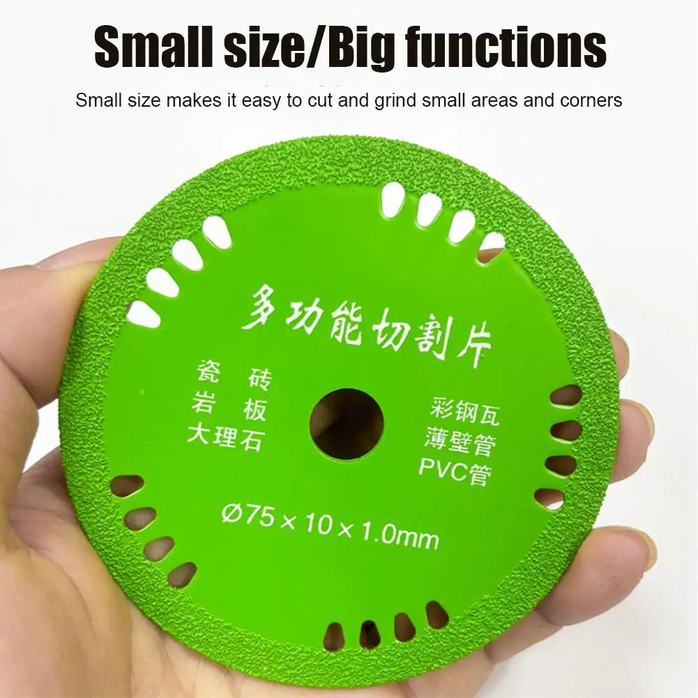 3-Pack 75mm Diamond Cutting Discs – Glass, Tile & Marble