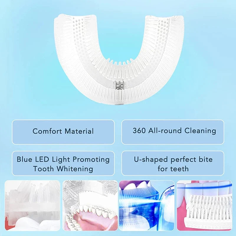 Ultrasonic U-Shaped Electric Toothbrush | 360° Whitening