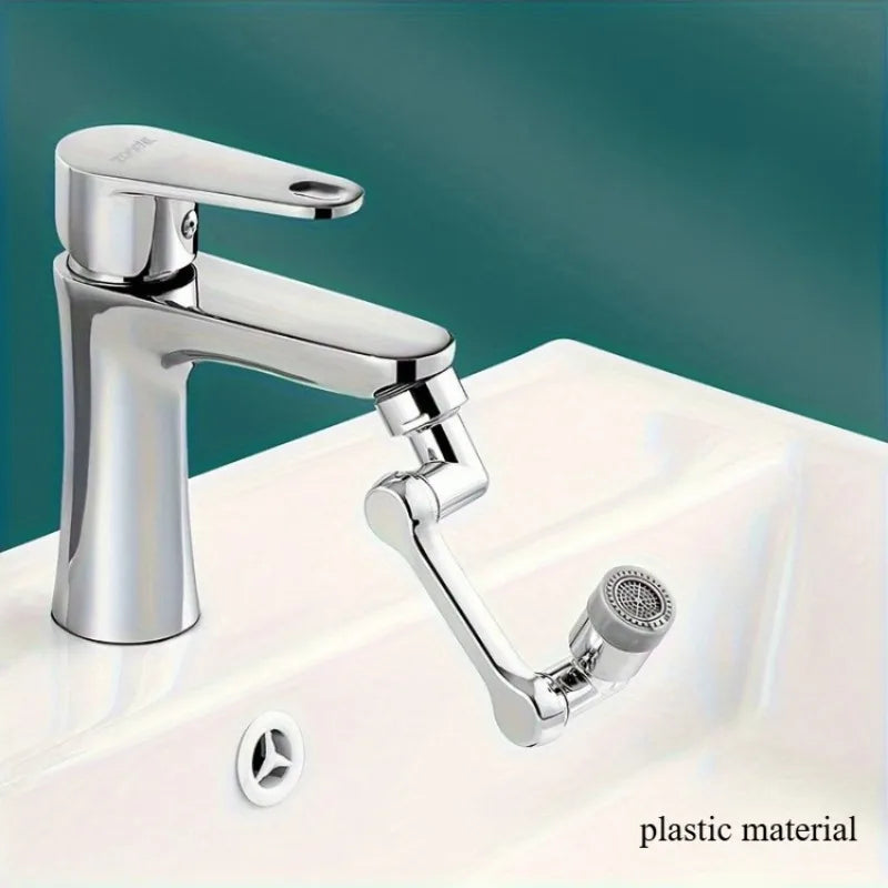 No-splash Faucet Extender 1080-Degree Swivel Spout Adjustable Arm