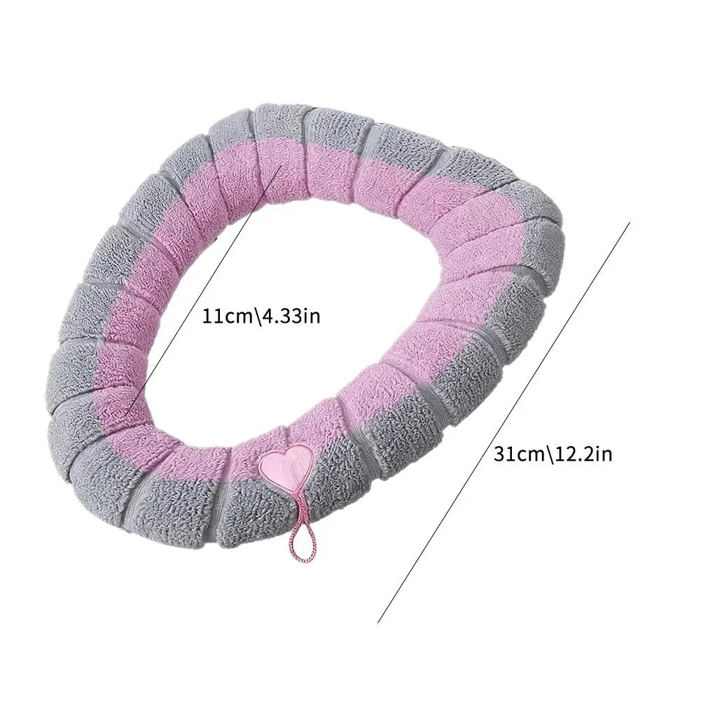 Thick Velvet Toilet Seat Cushion Cover – Universal Fit