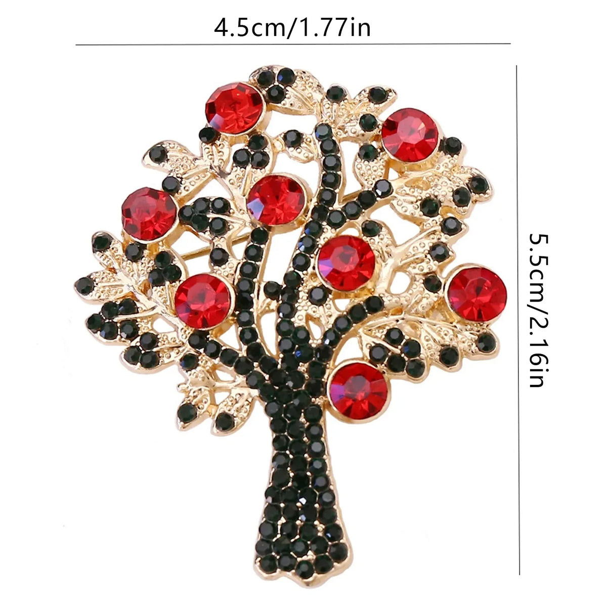 Santa Claus Christmas Tree Brooch | Vintage Alloy Pin Badge