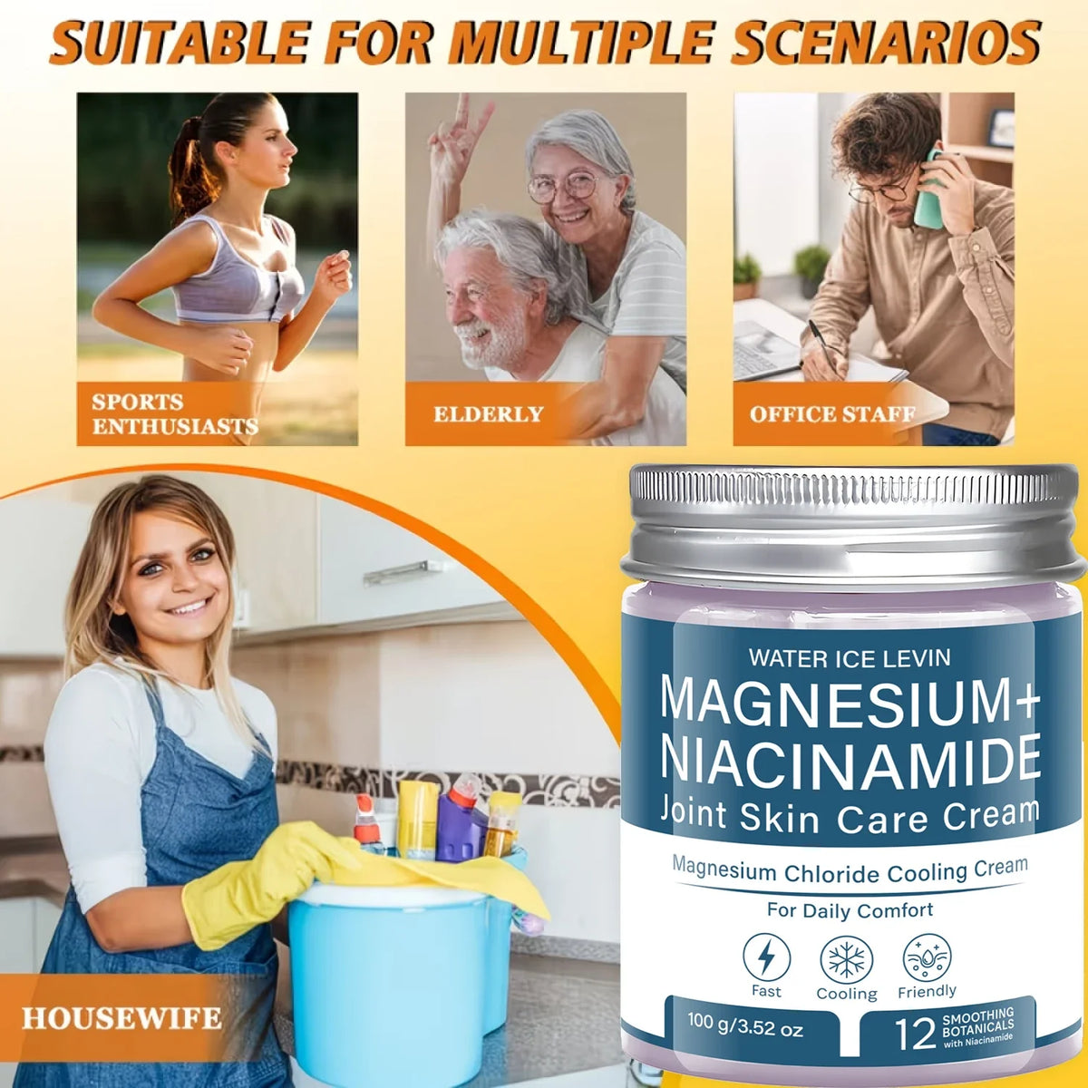 Magnesium Chloride Body Cream – Niacinamide & Bee Venom 100g
