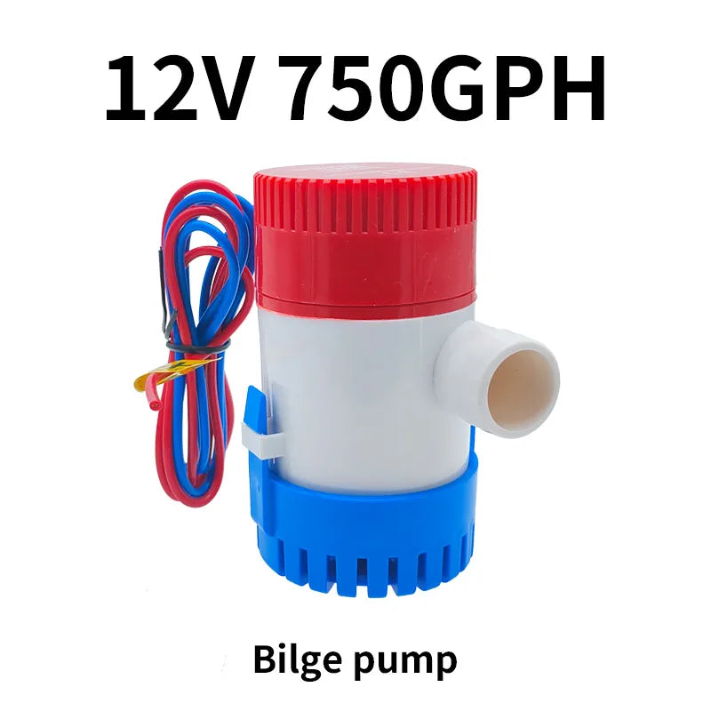 12V 24V Submersible Bilge Pump 1100GPH 750GPH with Float Switch