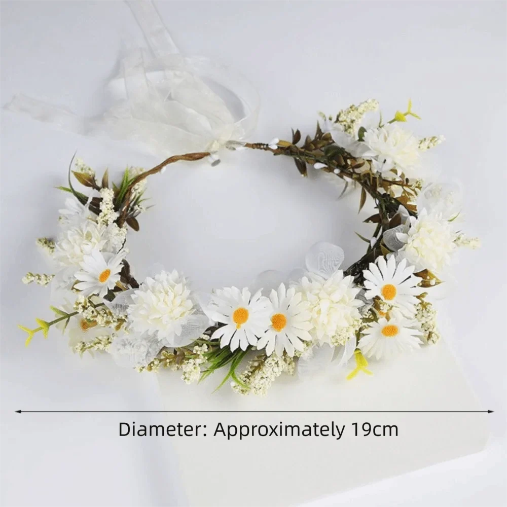 Floral Crown Bridal Headband – Flower Wreath Hair Tiara