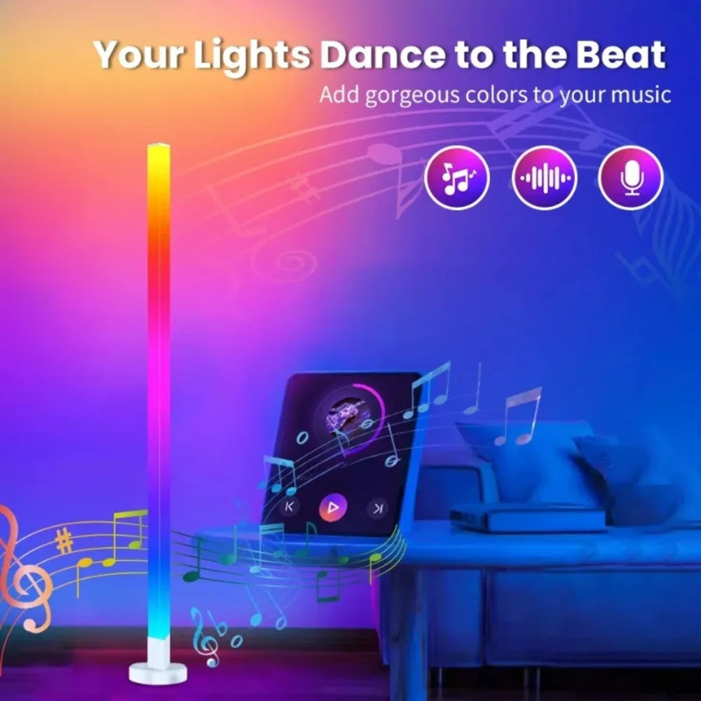RGB Corner Floor Lamp – Dimmable APP & Remote Control LED
