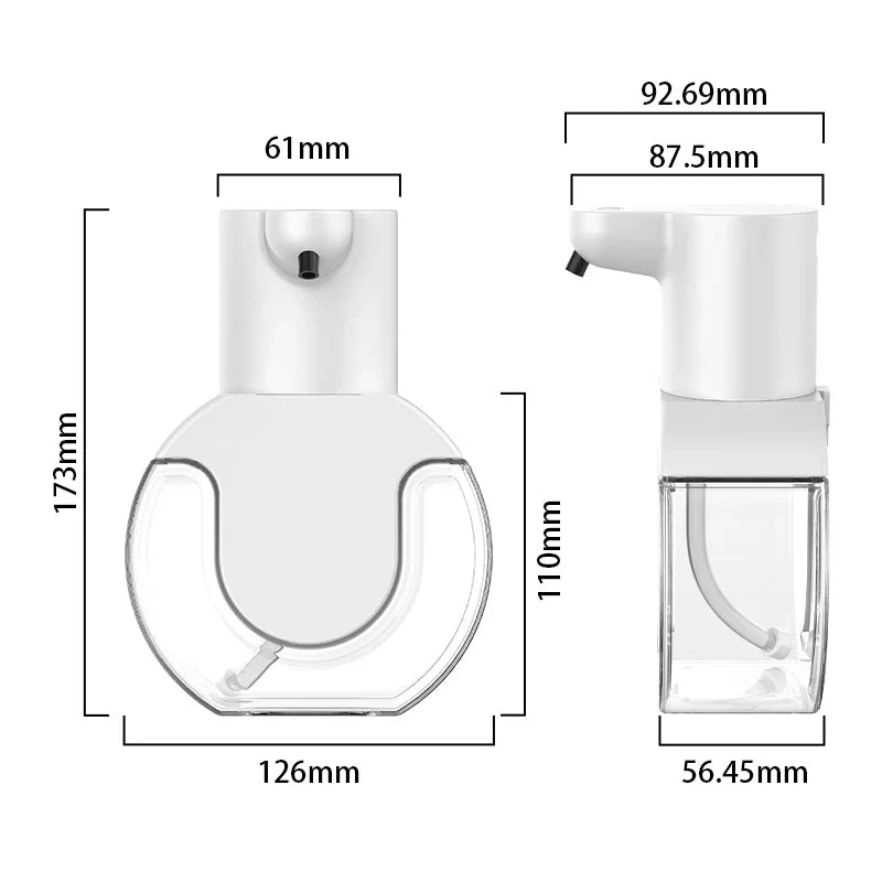 420ml Touchless Soap Dispenser – Wall-Mounted, USB-C Rechargeable