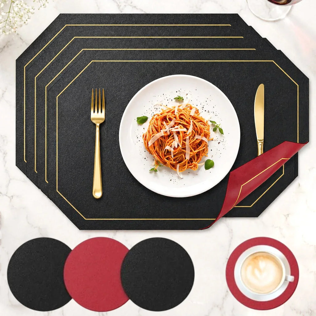 Placemats Coaster 4 Dual Sided Two-color Place Mats 30x43cm 11 81x16