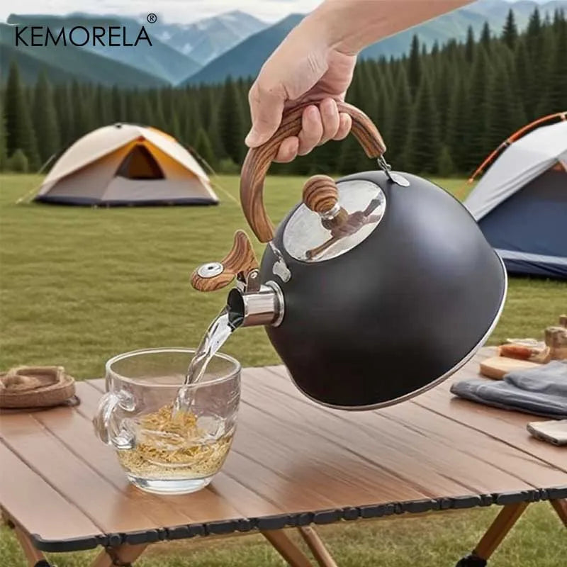 KEMORELA 2.5L Stainless Steel Whistle Kettle – Gas & Induction