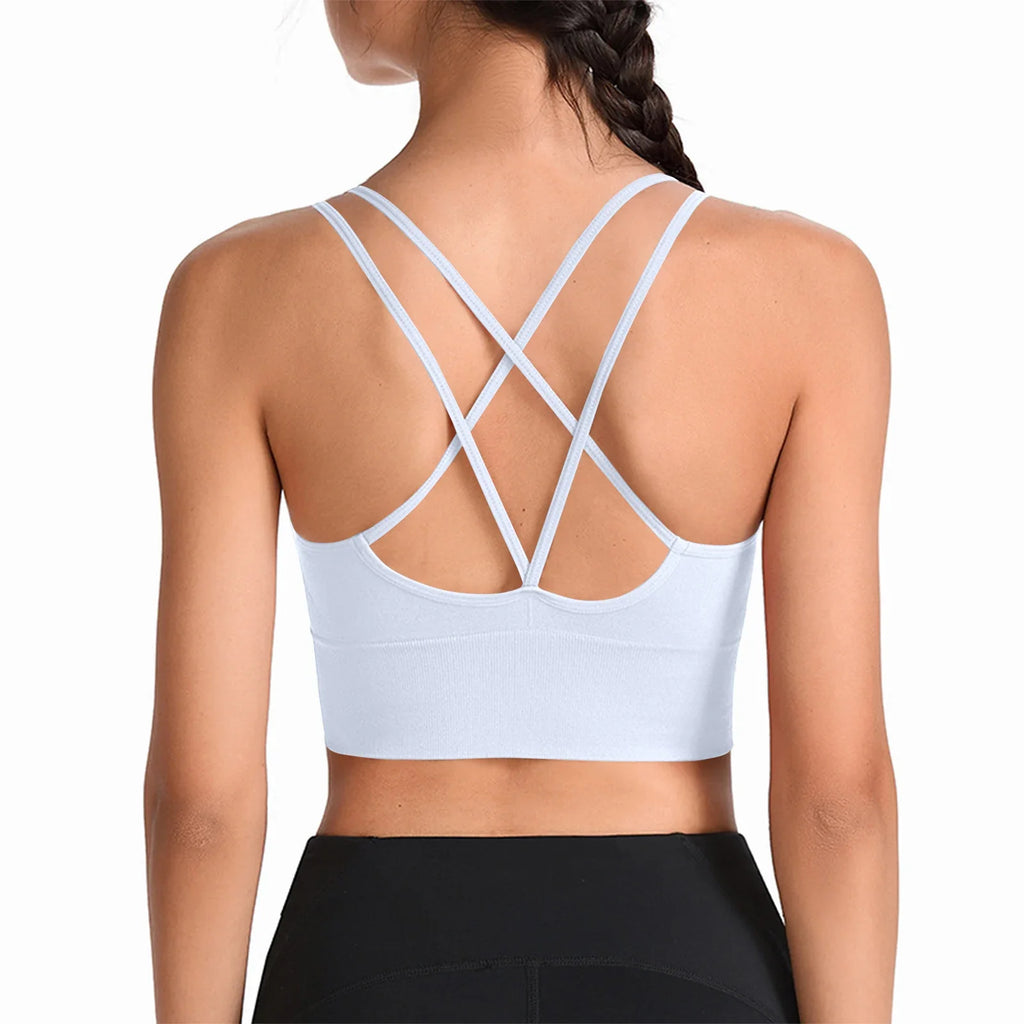 Women's Wirefree Crisscross Sports Bra – Yoga & Running
