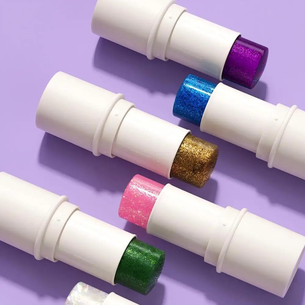 7-Color Face & Body Glitter Stick – Waterproof Festival Makeup
