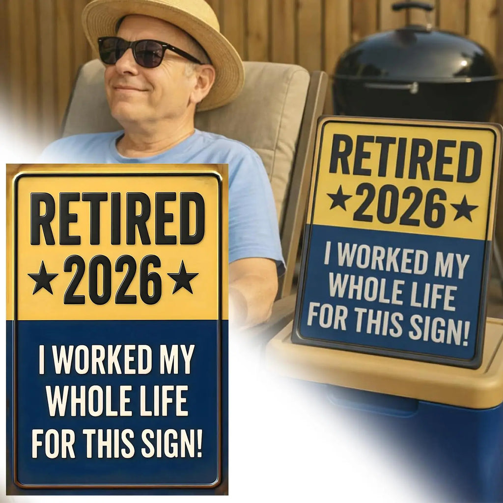 Retired Signs Men Women Bright Long Lasting Photo Prop Keepsake