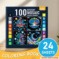 Mosaic Digital Coloring Book Containing Floral Cosmic Fantasy Pixel
