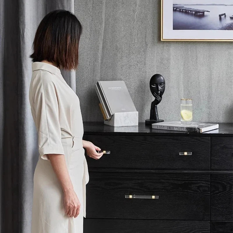 Brass Acrylic Transparent Drawer Handle | Cabinet Knob