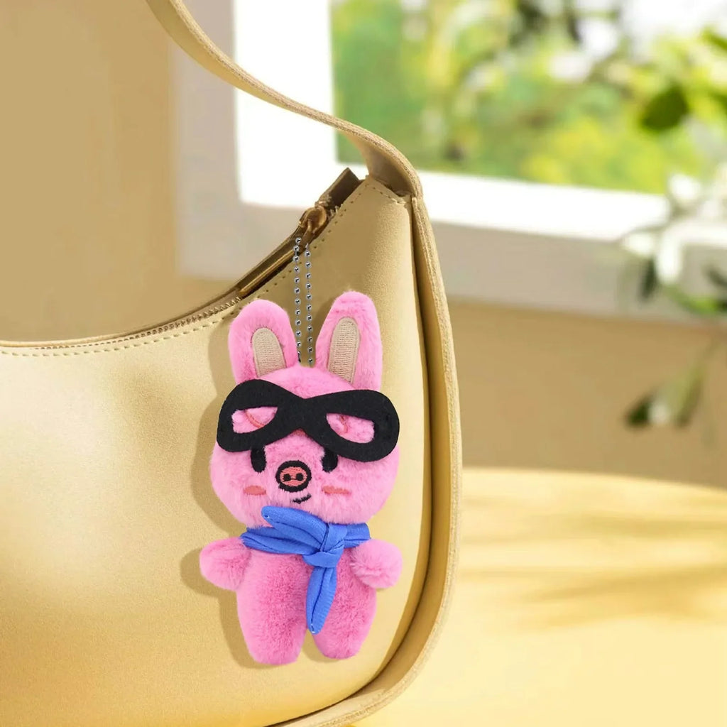 Cute Animal Plush Keychains Rabbit Husky Chicken Set of 6