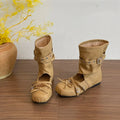 Women's Vintage Hollow Wedge Sandal Boots – Slip-On Western