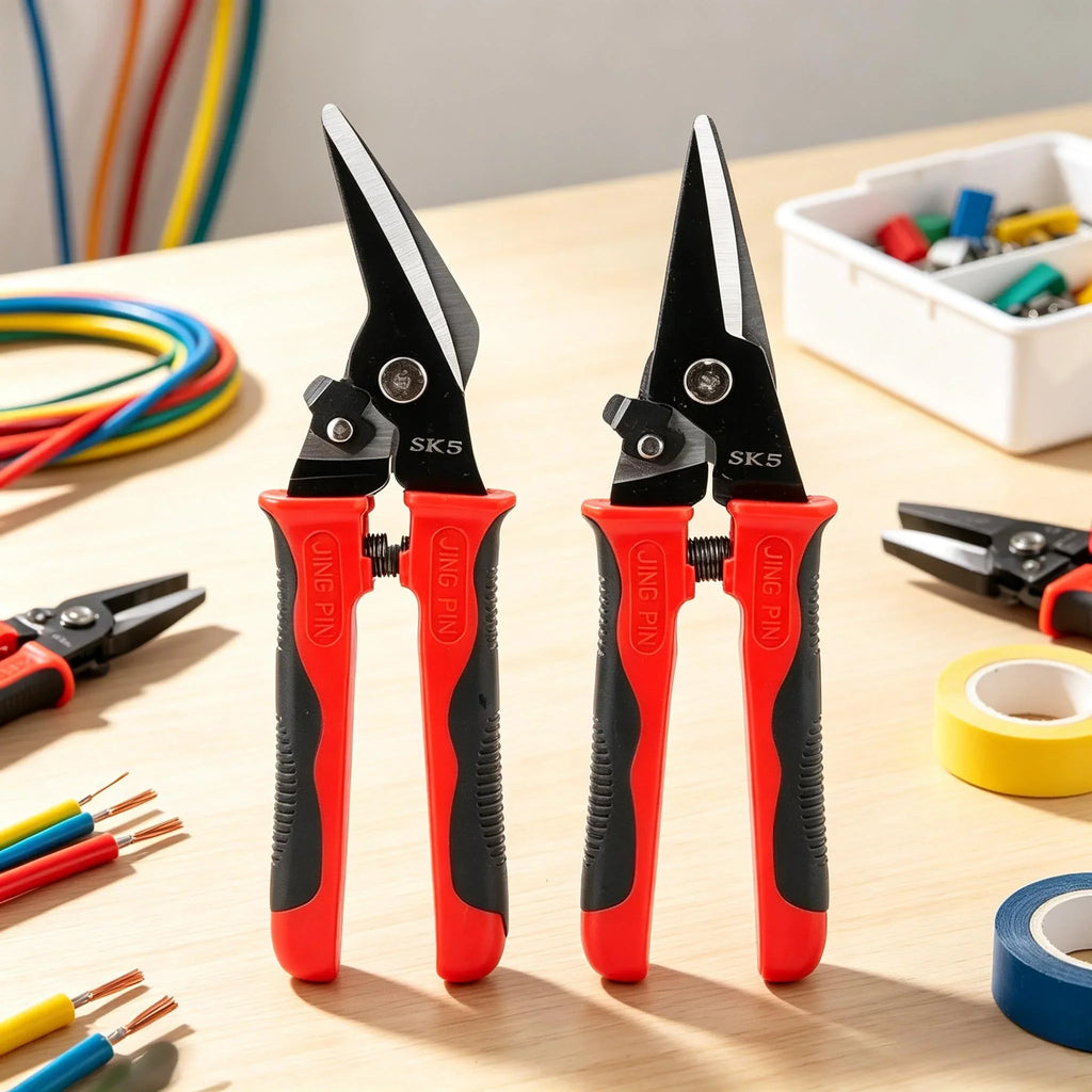 9-Inch Tin Snips – Straight & Curved Sheet Metal Cutter Tool