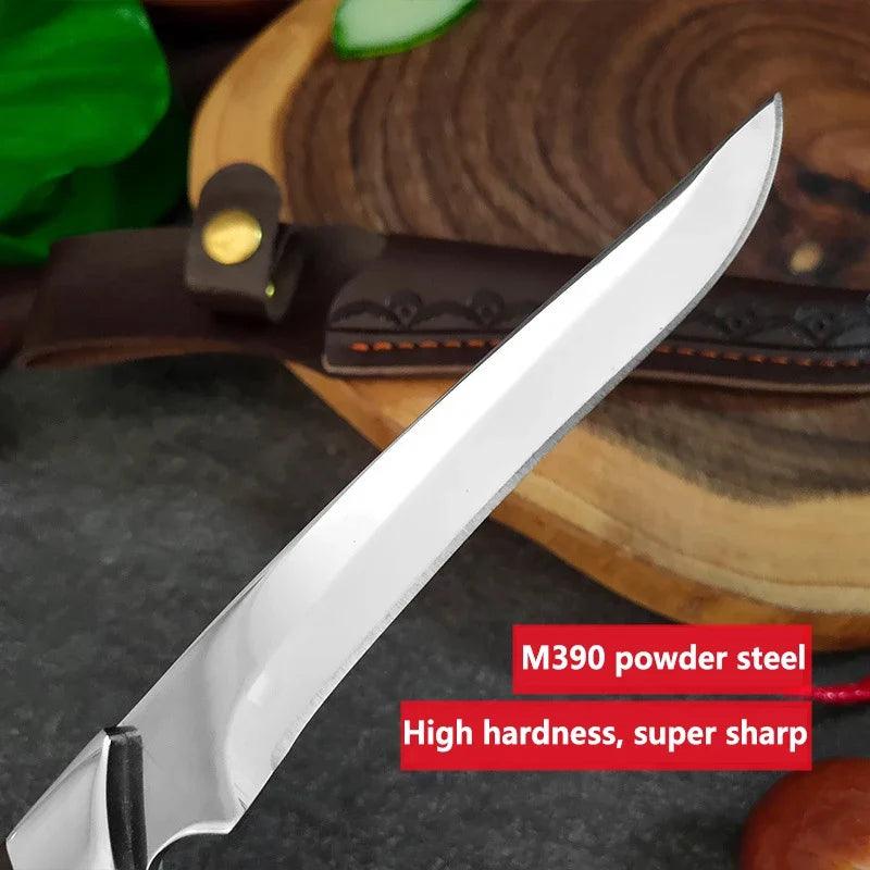 Stainless Steel Boning Knife with Blade Sleeve | 13cm