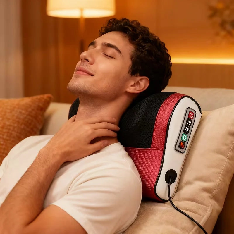 3D Kneading Neck & Shoulder Massage Pillow with Heat | Gift Box