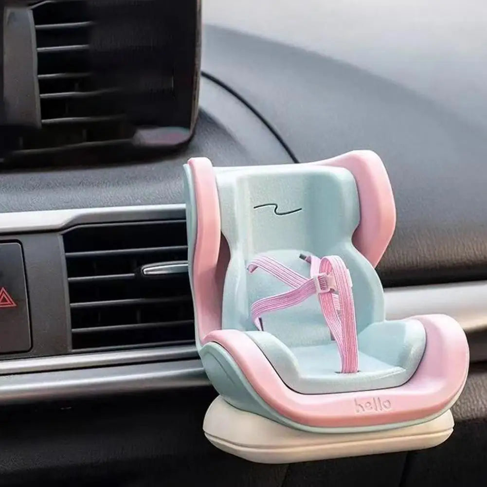 Kawaii Mini Car Seat for OB11 & Plush Dolls – Cute Car Decor