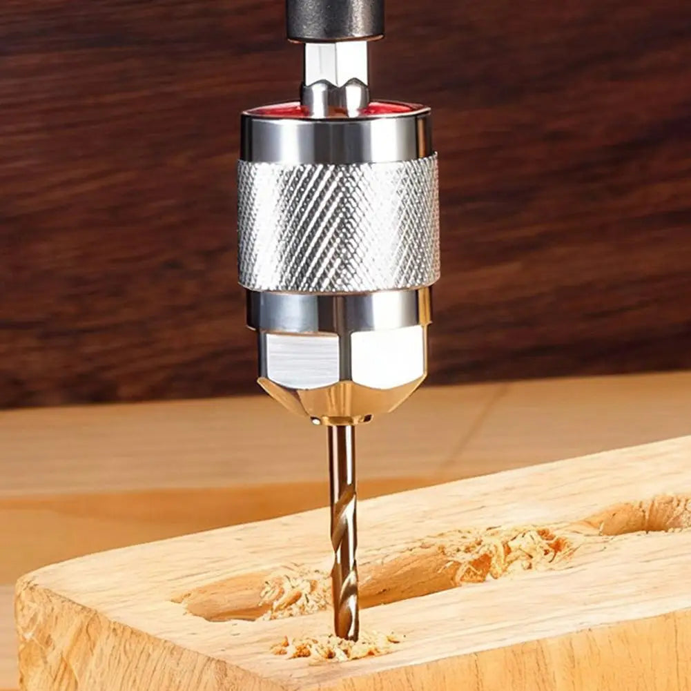 3-Jaw Keyless Drill Chuck 0 3- Capacity Bit Adapter Hex Shank