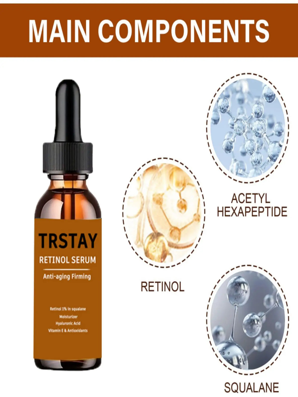 Retinol Anti Aging Removal Wrinkle Serum Firm Lift Fade Fine Lines