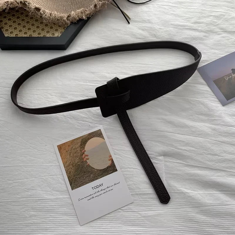 Fashion Slim Elastic Pu Waist Belt Women Vintage Elegant Simple