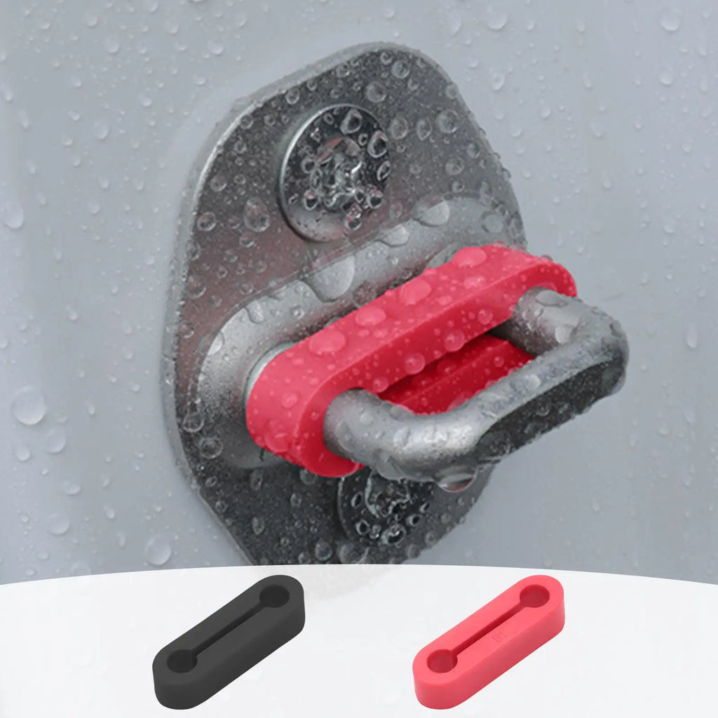 4PCS Silicone Car Door Latch Protector – Noise Dampening Guard