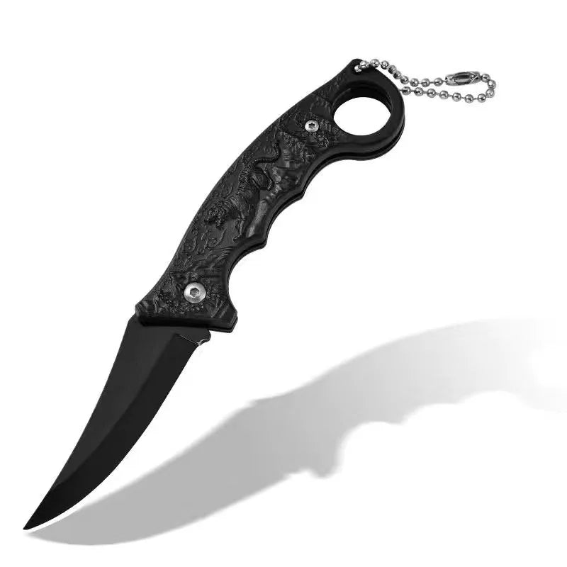 YRIDEFE Mini EDC Fixed Blade Knife – Tiger Handle Outdoor