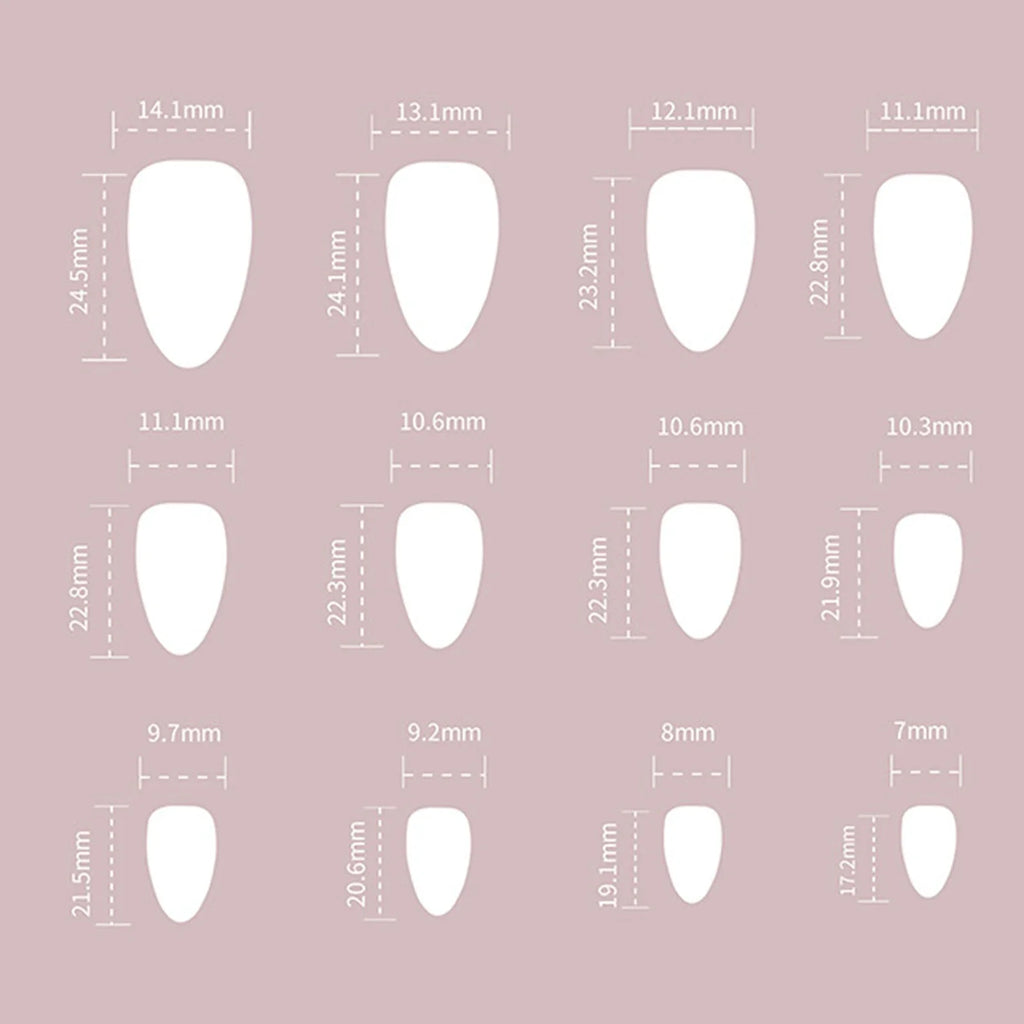 24pc Nude Pink Cat Eye Almond Press On Nails | Korean Style