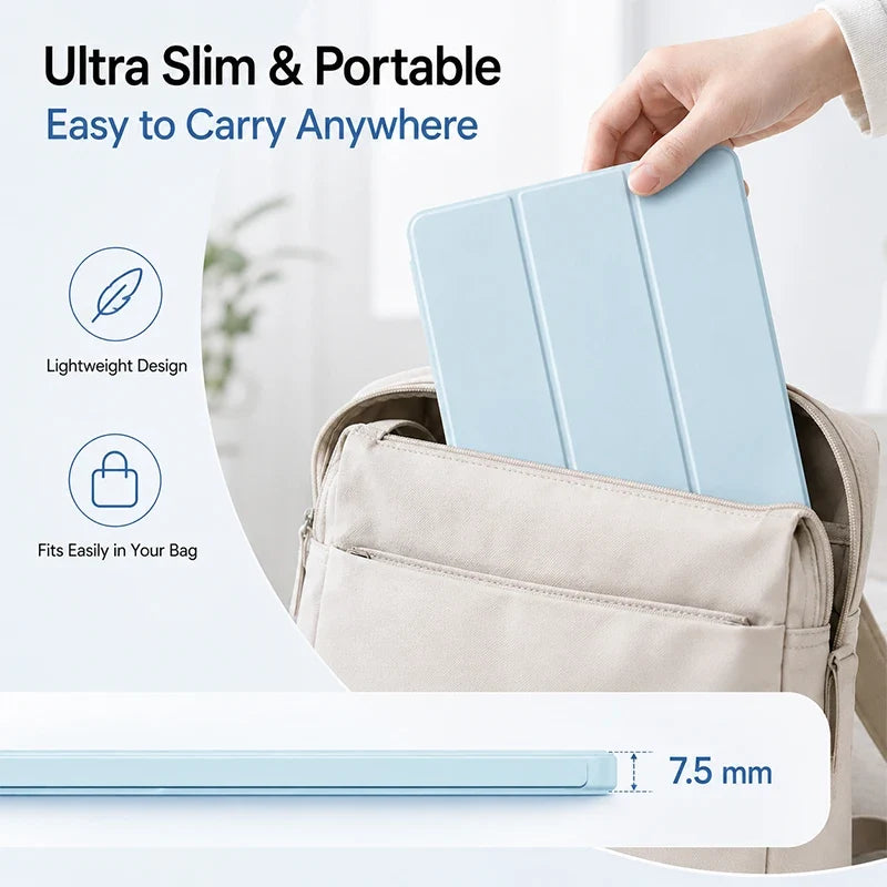 Galaxy Tab A9+ 11" Slim Tri-Fold Case – Kickstand & Auto Wake