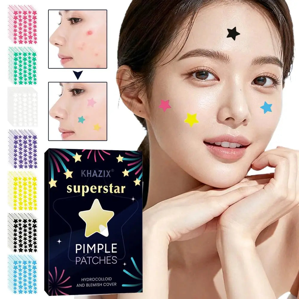 Colorful Star Pimple Patches 240/280pcs – Hydrocolloid Acne Stickers