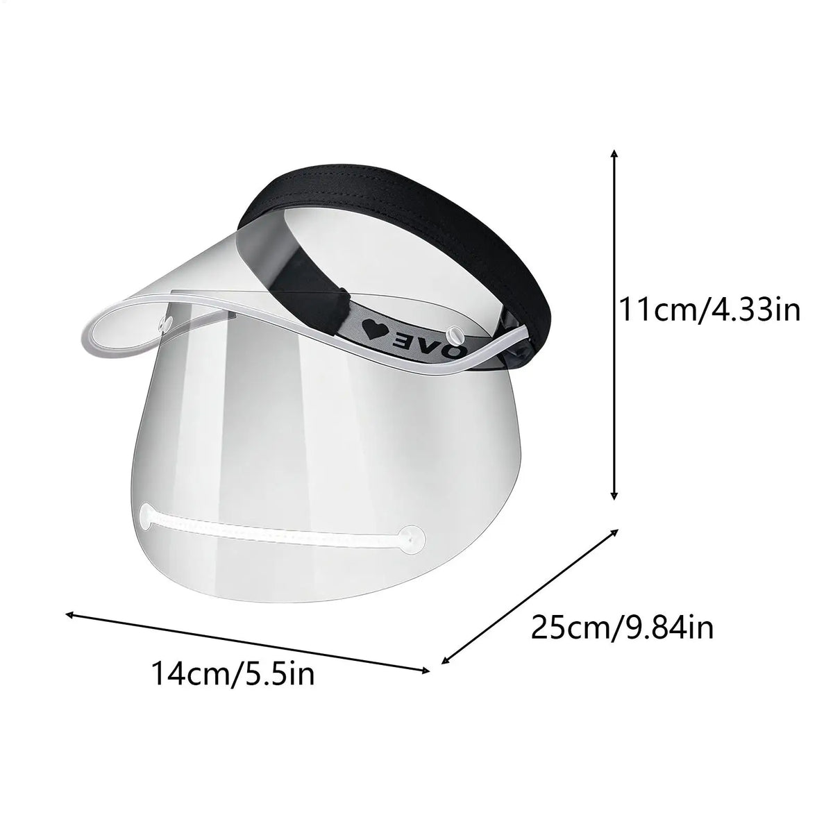 Double-Layer Rain Face Shield – Clear Wide Brim & Elastic Band