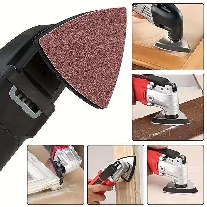 Sanded Paper Triangular Hook Loop Sandpaper Bonding Oscillation