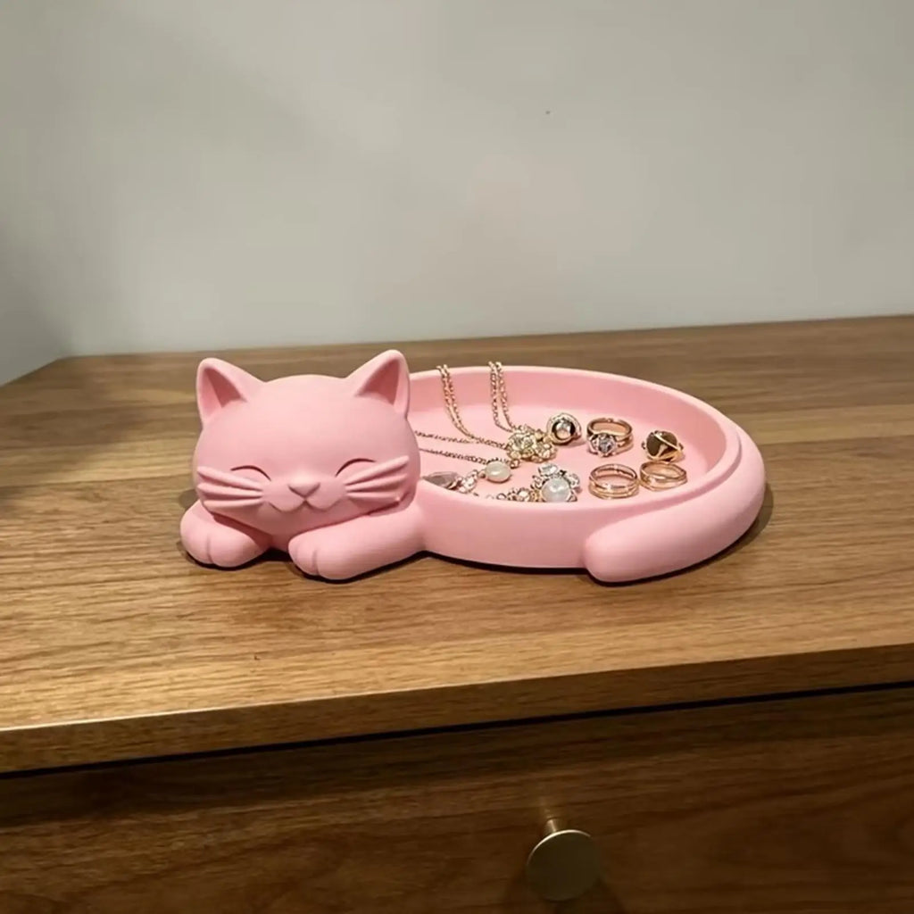 Jewellery Tray Decorative Cat Shape Jewelry Storage Trinket Organizer