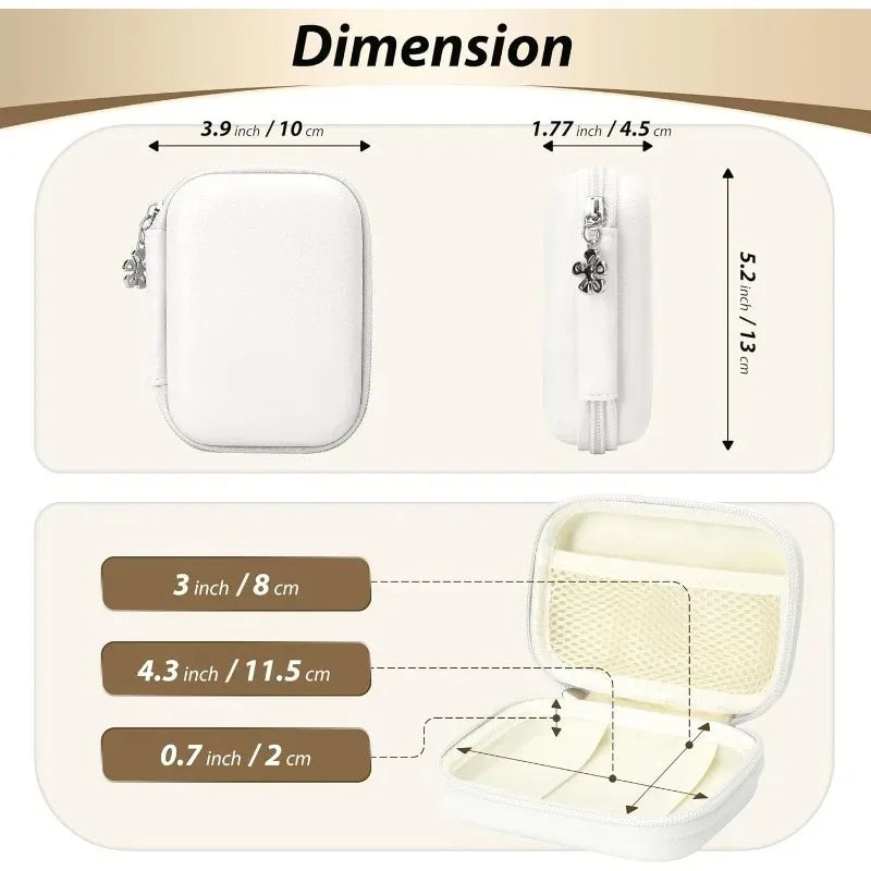 PU Leather Mini Gadget Storage Bag – Cable & Earphone Organizer