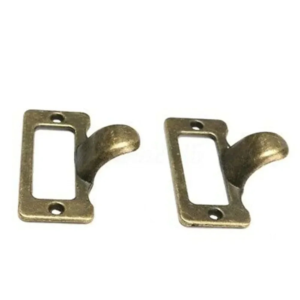 10-Pack Antique Brass Label Pulls 48x35mm | Cabinet Name Card Holders
