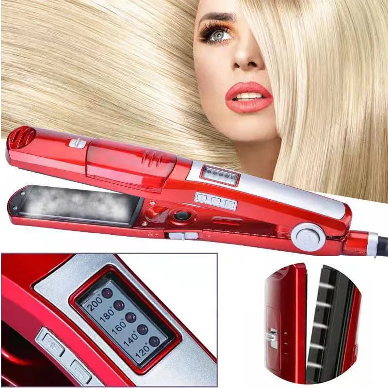 Steam Flat Iron 2-in-1 | Tourmaline Ceramic Hair Straightener