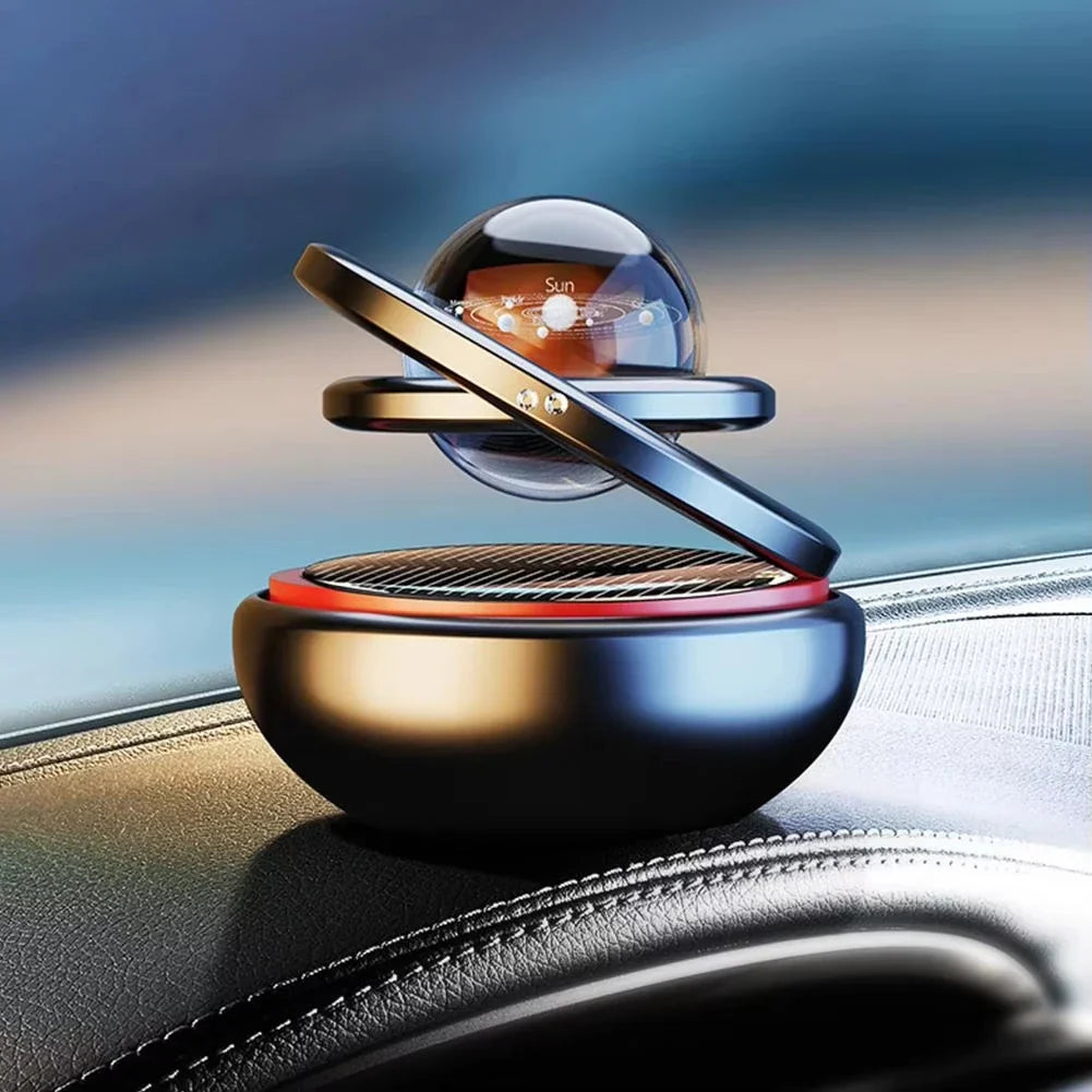 Solar Crystal Ball Car Air Freshener & Rotating Ornament