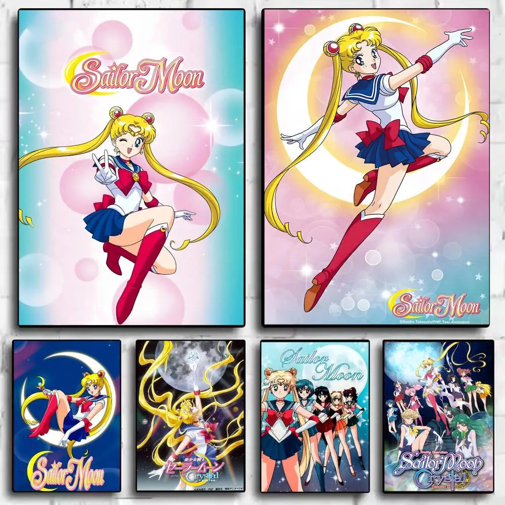 Sailor Moon Anime Self-Adhesive Poster Sticker | Wall Art Decor