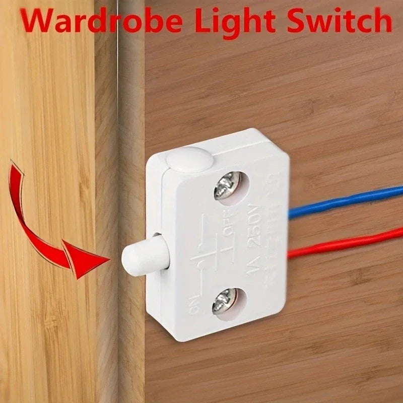 Automatic Reset Push Button Cabinet Light Switch | Closet