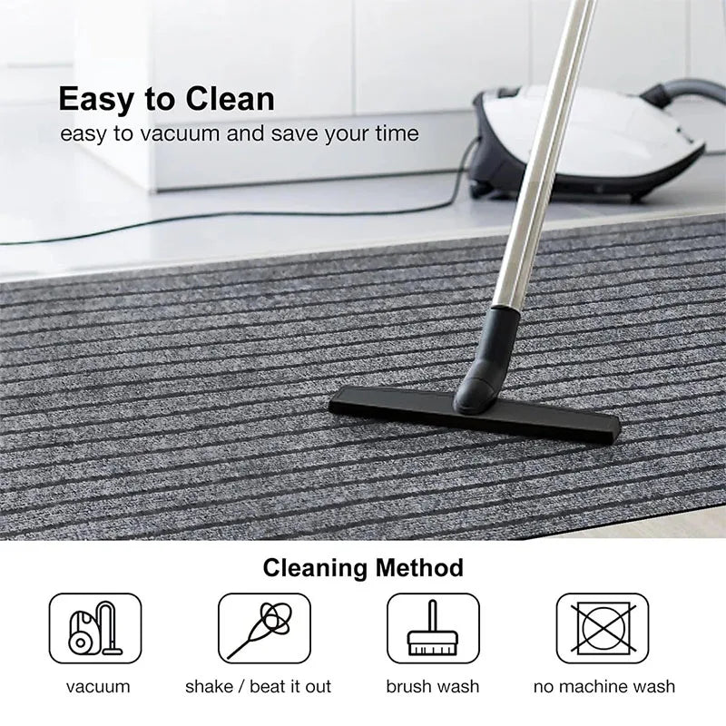 Anti-Slip Hallway Runner Rug 40x300cm – Striped Kitchen Mat